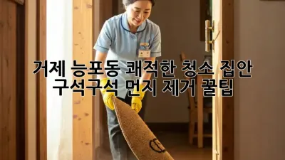 거제 능포동 쾌적한 청소: 집안 구석구석 먼지 제거 꿀팁